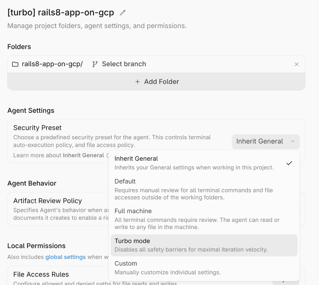 Step 4: Enable Turbo Mode in Security Preset