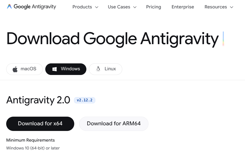 Download Antigravity 2.0